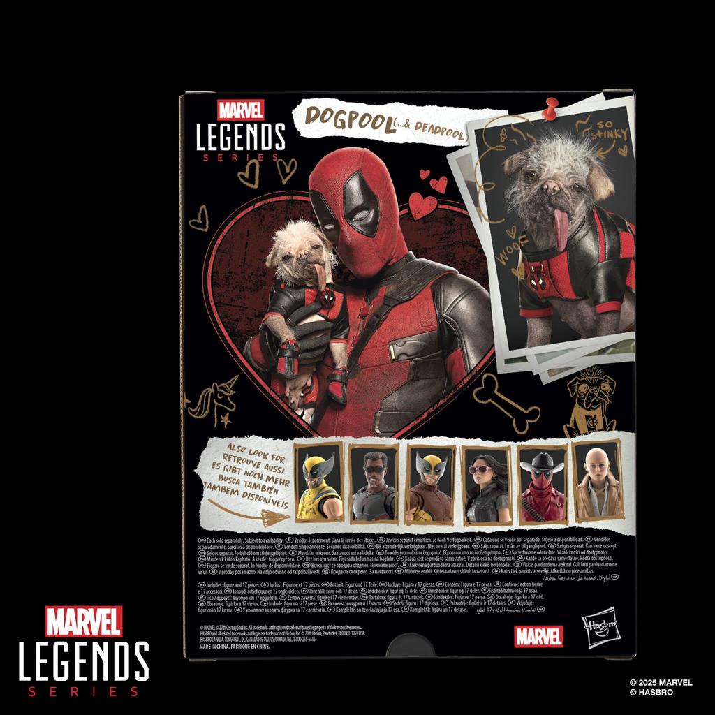 Hasbro Marvel Legends Series Dogpool (and Deadpool), Marvel Studios Deadpool & Wolverine Collectible 15cm Action Figure G2126 (Authentic)