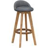 Nordic Solid Wood Swivel Bar Stool - Modern Minimalist Design for Home Bars
