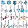 New Original Copper Beads Fish Seahorse Koi Fish Mermaid Charms Pendants Fit Bracelet Necklace Diy Jewellery Gift