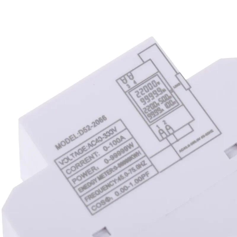Smart Digital Energy Meter D52-2066, AC Multifunction Power Monitor with LCD Display for Household Electricity Usage