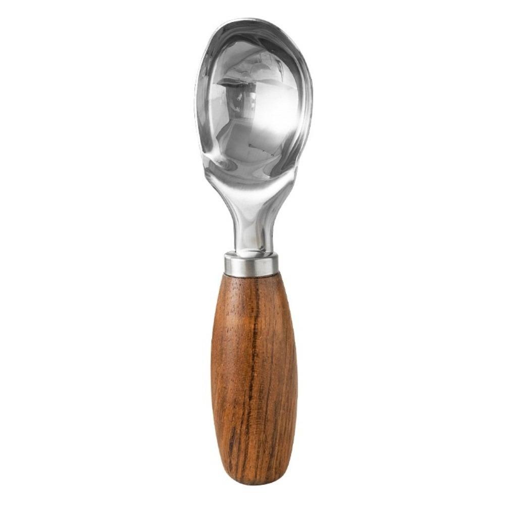 Durable Ice Cream Ball Scoop Wood Handle Watermelon Scooper Ice Cream Spade  Dessert Preparation коричневый