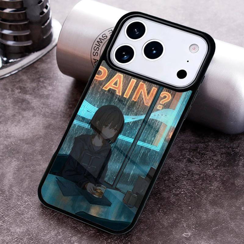 Sad Japanese Anime Phone Case For iPhone 17,16e,15,14,13,12,11,Mini,Pro,MAX Soft Silicone Cover