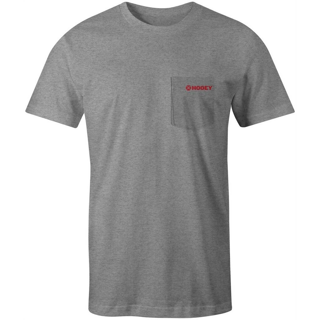 Hooey Mens Suds Red Blue Logo Grey Crew Neck T-Shirt HT1519GY L