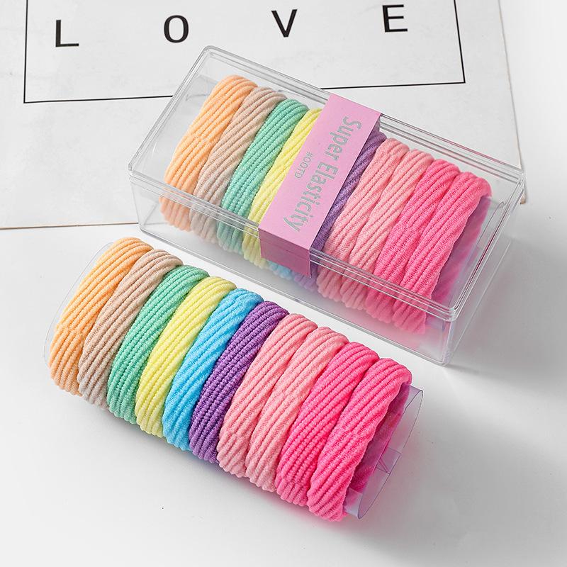 High ponytail hair ring 2026 new seamless rubber band women's tie head high elastic durable hair rope leather cover ponytail hair accessories