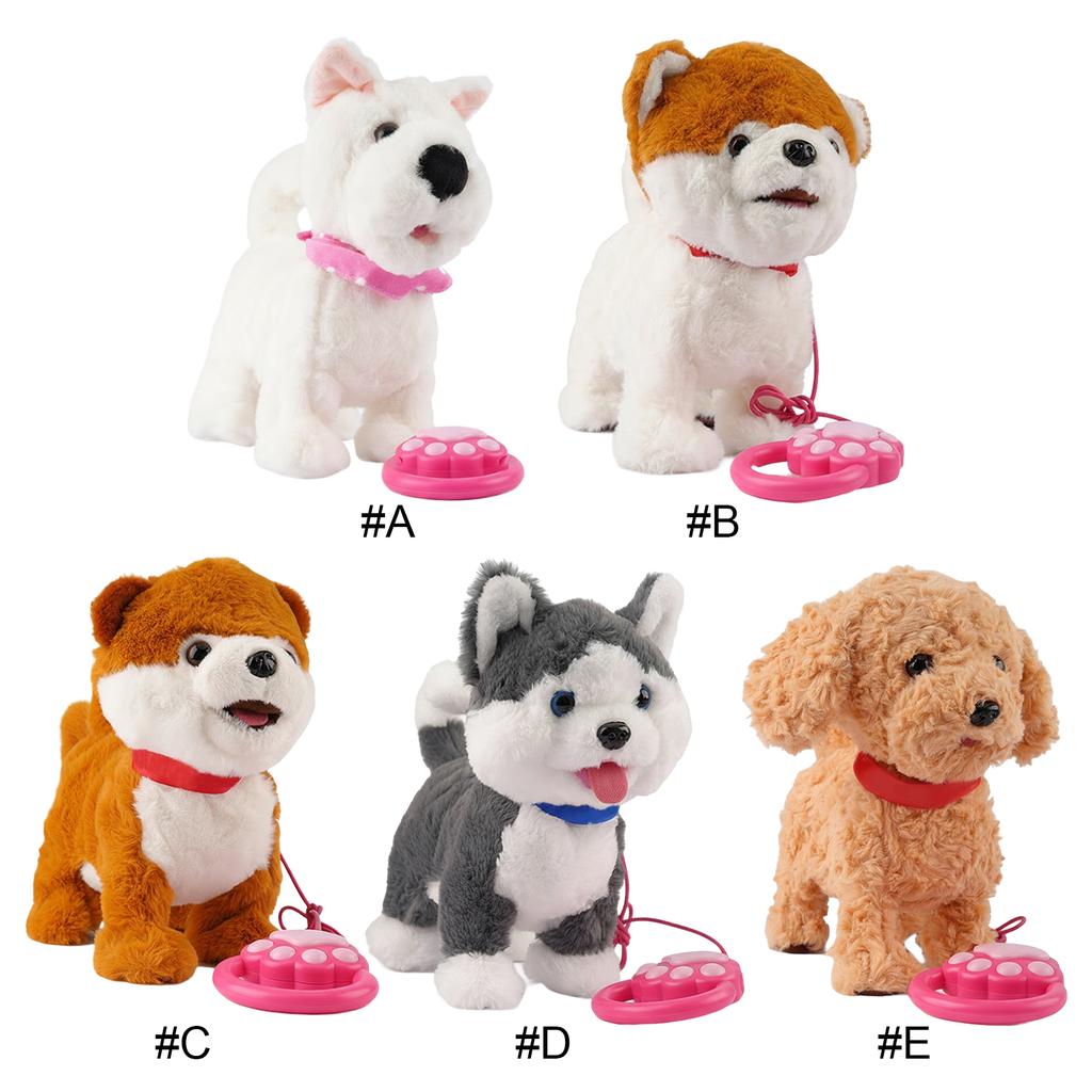Walking Dog Repeats What You Say Realistic Licking Tongue Interactive Musical Puppy Robot Stuffed Animal Dog for Kids Toddlers