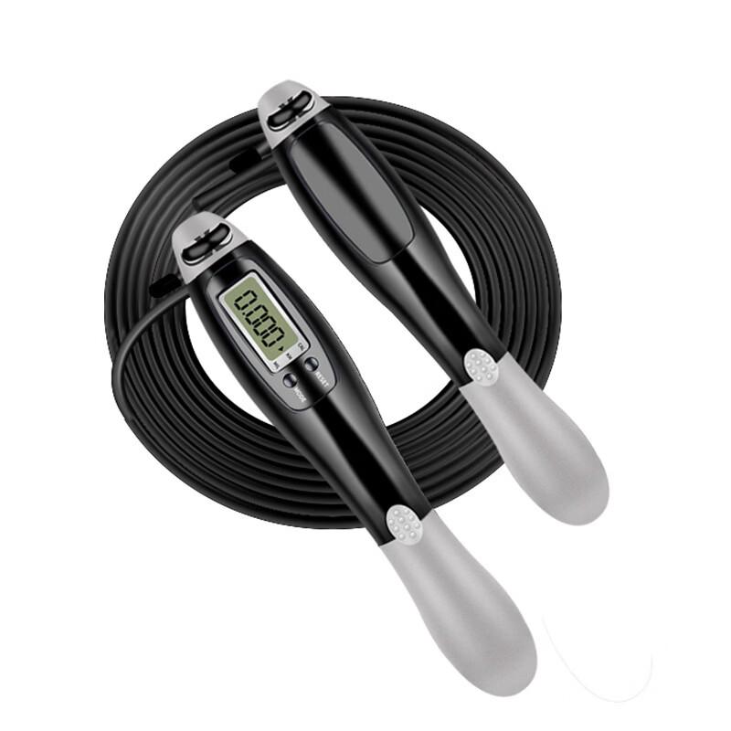 TLXT Unisex Fitness Steel Wire Jump Rope with Electronic Counter
