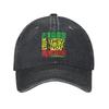 Juneteenth  Black History Baseball Caps Vintage Distressed Denim  Headwear Unisex Women Outdoor Activities Adjustable Caps Hat