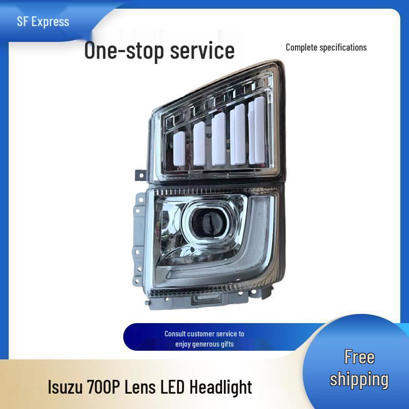 LED Headlight & Fog Light Modification Kit for Isuzu Giga Qingling 700P 4HK1kv100/kv600 Pair of fog lights, yellow light, 12V/24V