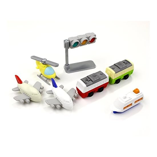 IWAKO Eraser Vehicles 10-Piece Blister Pack SCERBRI021