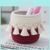 Minimalist Retro Tassel Storage Basket For Home Organization And Decor