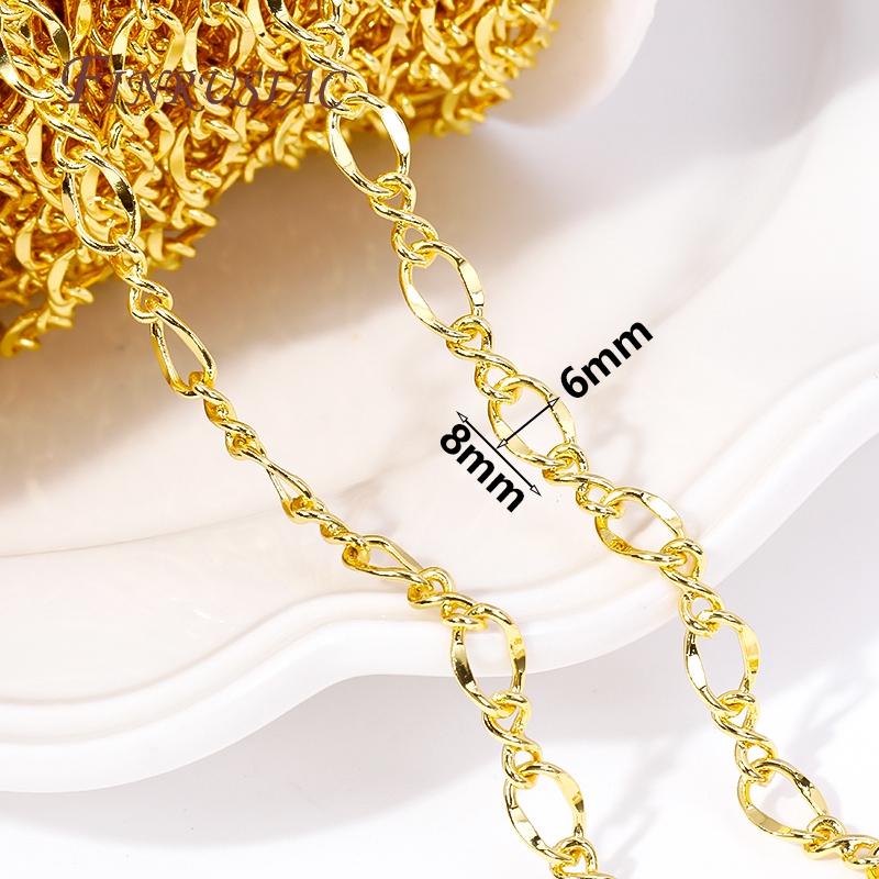 

Wholesale 18K Gold Plated Bulk Metal Chains For Earring Necklace Accessories High Quality Jewelry Chains DIY Jewelry Findings 1 Meter