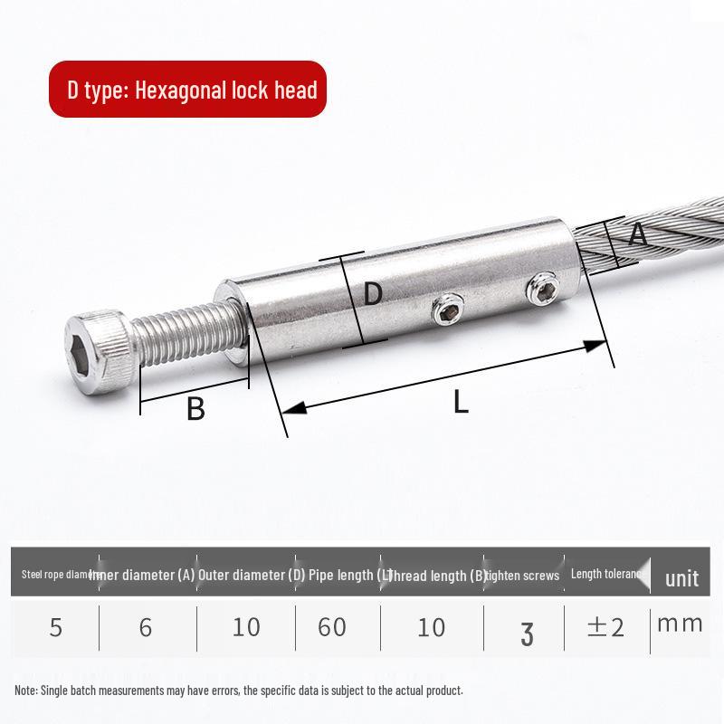 Tirante per Recinzione in Corda Metallica di Acciaio Inossidabile con Fibbia di Bloccaggio e Ghiera