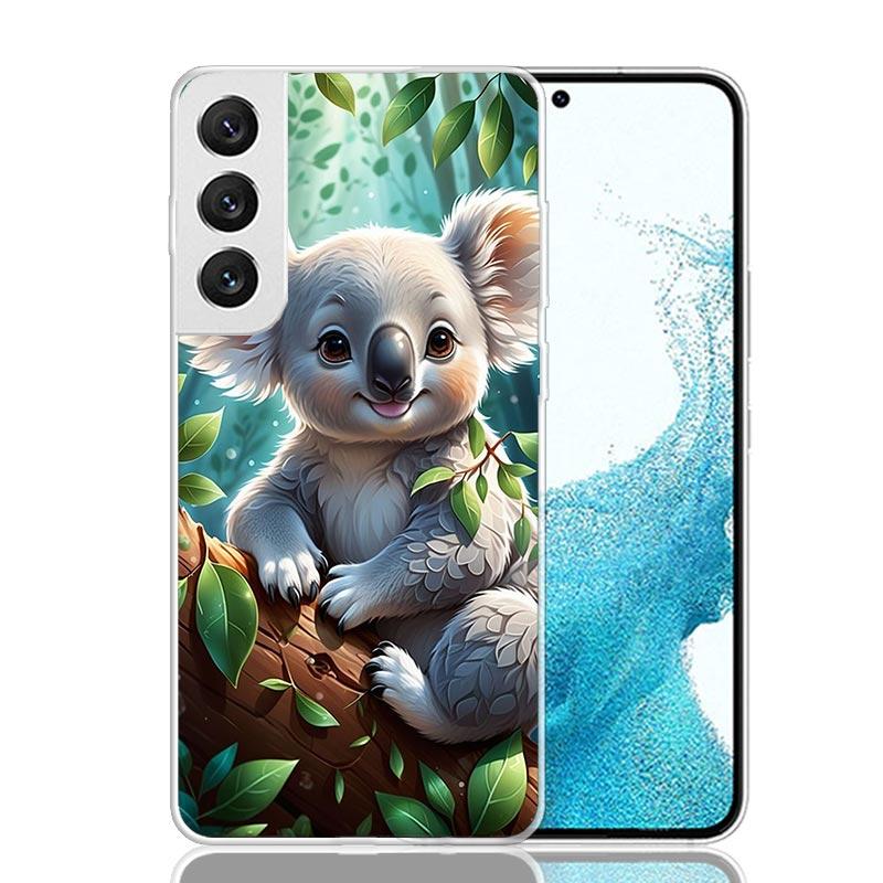 

Koala Kawaii Cute Animal Phone Case For Samsung Galaxy S26 Ultra S23 S24 S25 Edge S20 FE S21 S22 Plus Soft Print Shell Cover Fun Samsung S22 Ultra