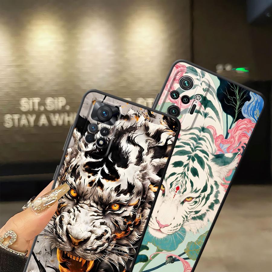 Cool Tiger Funda Phone Cover Case for Xiaomi Redmi Note 7 8 13 Pro Plus 10S 9S 9 10 14 11 12 Pro 11s 12s