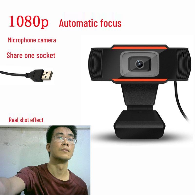 1080p HD Webcam with Built-In Microphone for Desktop & Laptop - Ideal for Online Classes, Exams, and Live Streaming