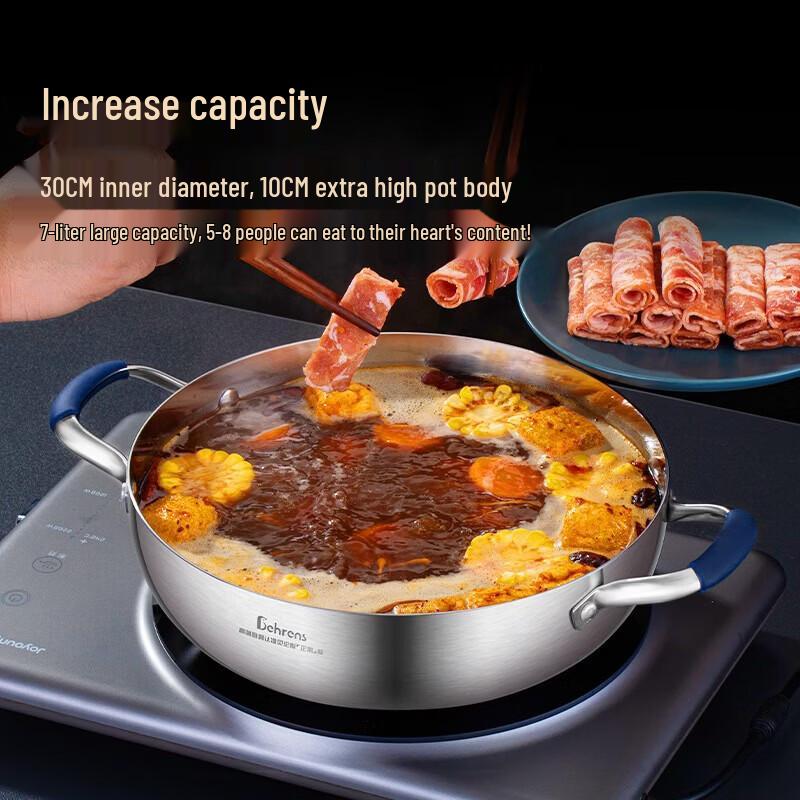 Berens 304 Stainless Steel Divided Hot Pot