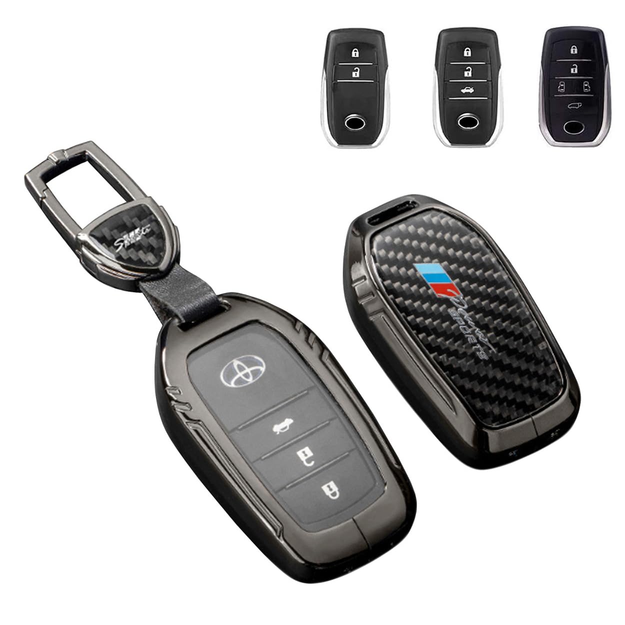 

Чехол для смарт-ключа Держатель ключей TOYOTA Toyota Чехол для ключа Роскошный Стильный Новый Сплав Карбоновое волокно Специально разработан Идеальная посадка Пылезащитный Ударопрочный Четыре цвета