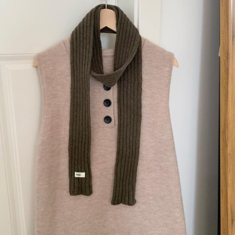 Scarf atmosphere new fashion long thin baguette dopamine color knitted wool scarf scarf