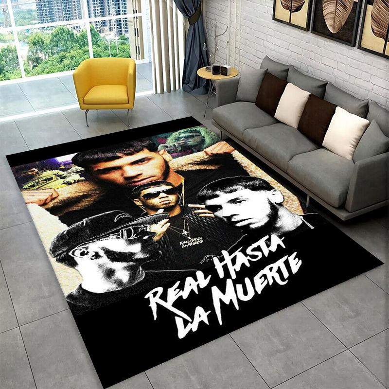Rapper Free Anuel AA Hip Hop Carpet Rug for Playroom Bedroom Living Room Sofa Home Decor,kid Game Area Rug Non-slip Floor Mat