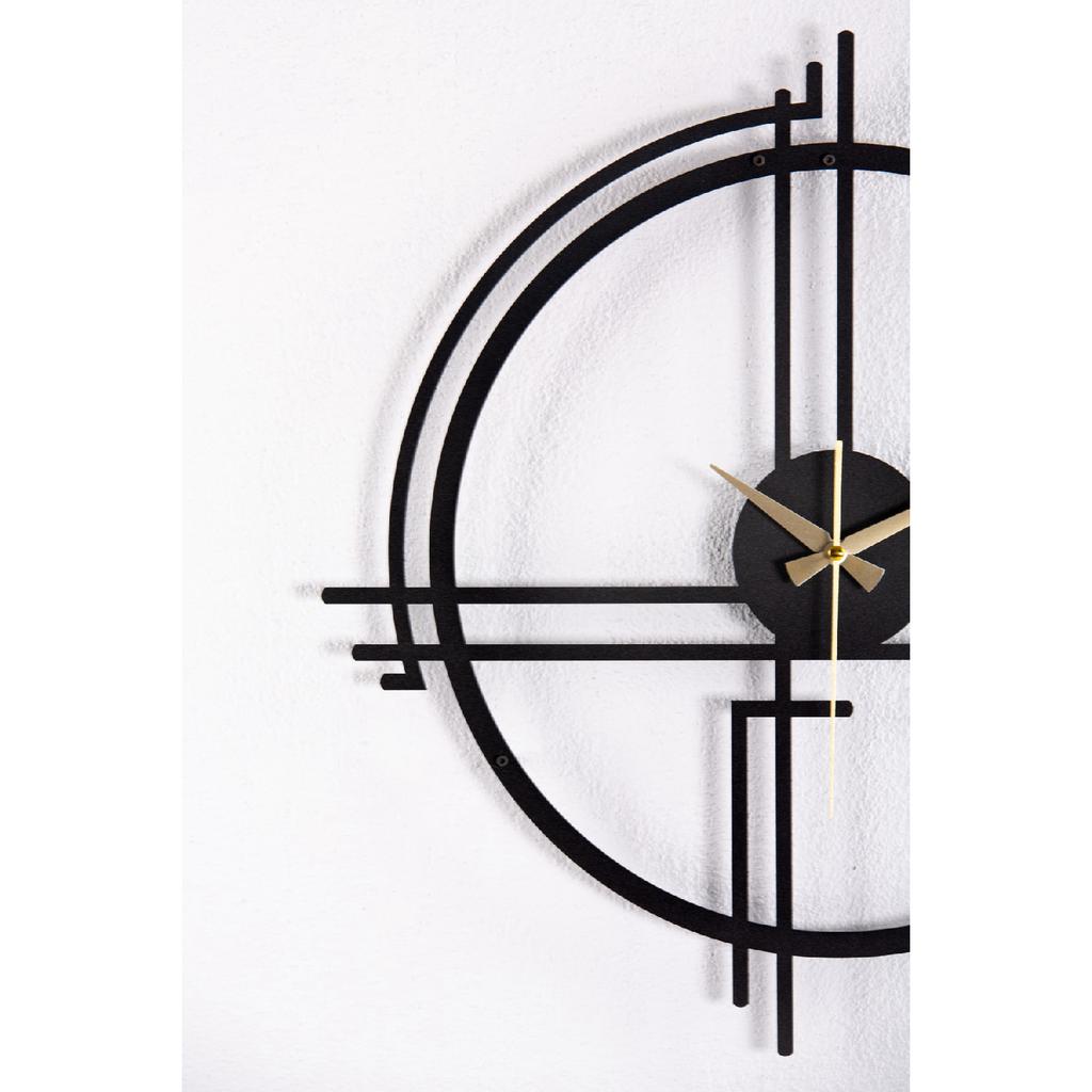 Querencia Metal Black Wall Clock 1.5 Mm Thickness 50 X 50 Cm