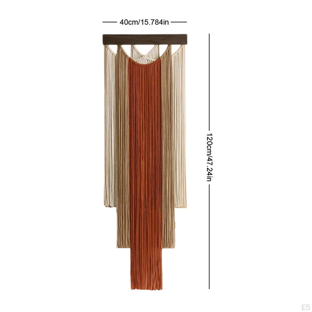 Macrame Wall Hanging Backdrop Decoration Bohemian Chic Woven Tapestry Art for Sofa