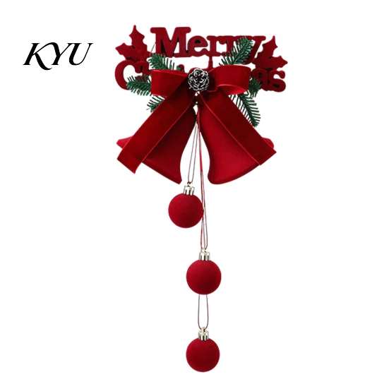 Christmas Tree Hanging Decor Nordic Velvet Bell Ornament, Flocked Bells for Matte Flocking Festive Decorations Door Window Decor, Holiday Home
