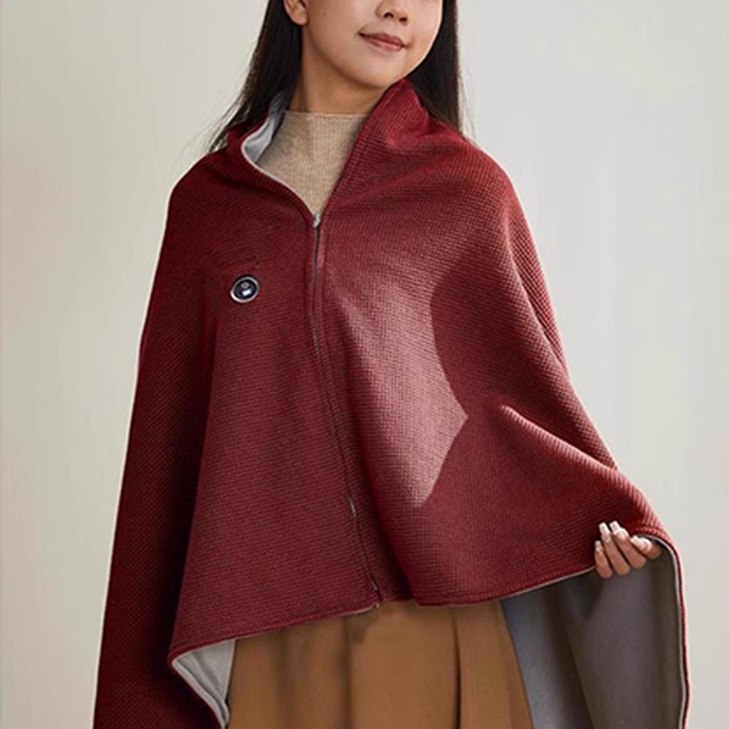 Portable Heated Blanket Shawl Wrap For Women, USB Electric Blanket, Rapidly Heating Women's Wearable Electric Blanket Shawl