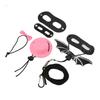 Reptilien Geschirr und Leine Verstellbares Eidechsen Zugseil Hut Fliege Set für kleine Haustiere(Rosa