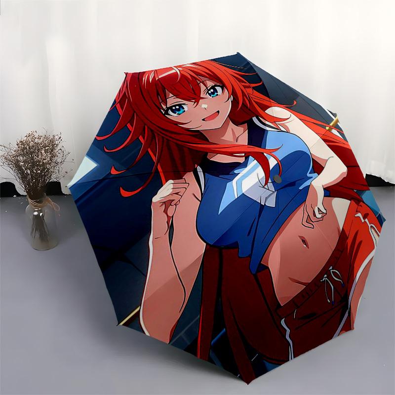 1 Stück Outdoor-Regenschirm mit Anime-Charakter-Design - Automatisches Öffnen/Schließen, Tragbares 3-fach faltbares Design, 8-Speichen-Eisenrahmen - Perfektes Geschenk für Fans,