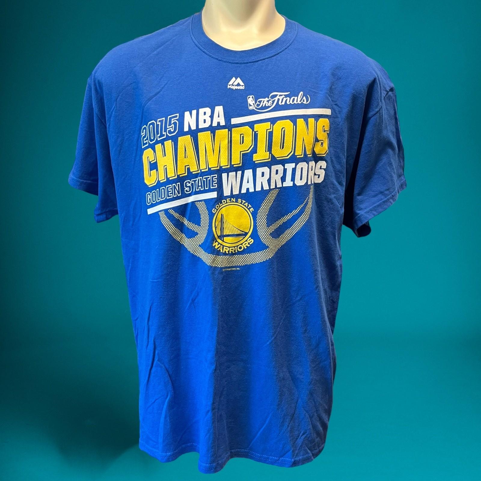 2015 Golden State Warriors Shirt NBA The Finals Champions Double Sided Gildan XL XXXXL