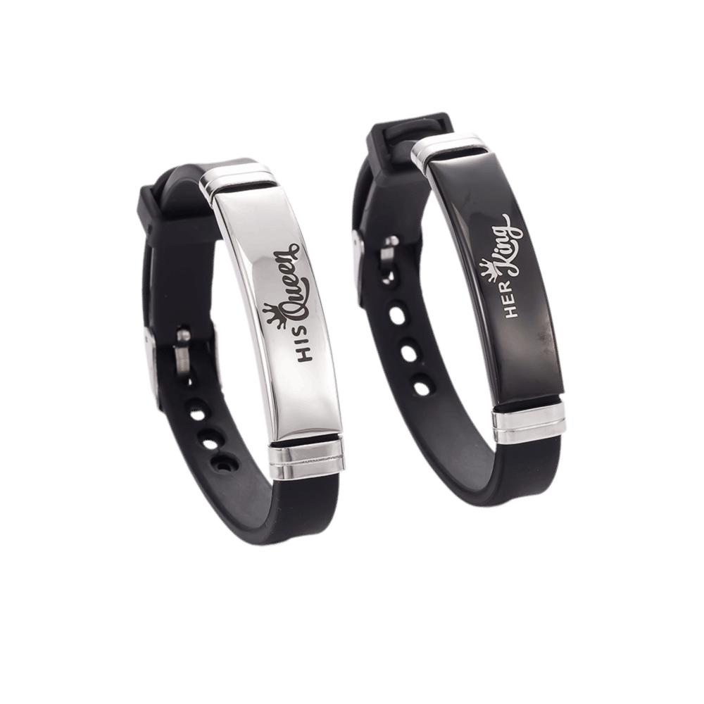Gifts Lovers Bracelet Stainless Steel Valentine's Day Bracelets Couple Bracelet Set Women Men