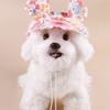 Outdoor Pet Sun Hat Sun Blocking Design Lightweighted Polyester Summer Hat For Dogs Kitten Ventilated Ear Space