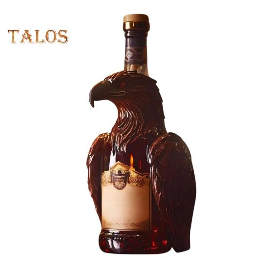 

Графин для виски с гравировкой орла, стеклянный графин 850 мл, художественный графин из бессвинцового стекла для бурбона, уникальные подарки для папы, мужа, парня B