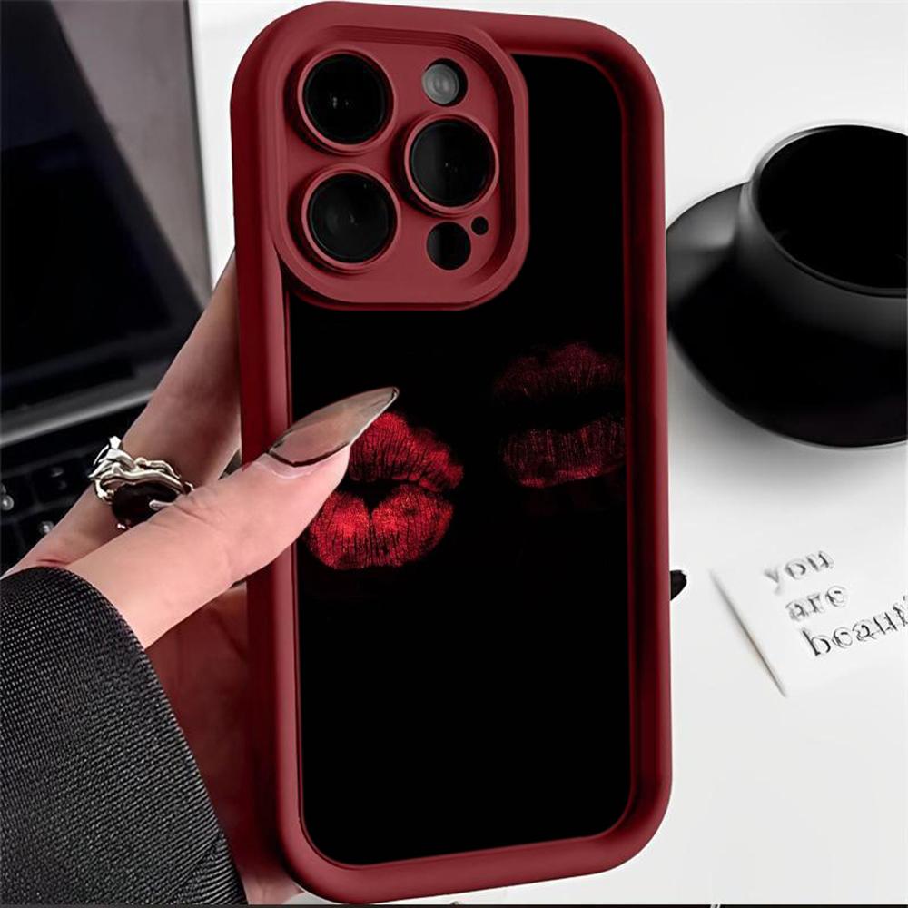 

LZ22 Lips Kiss Digital Design силиконовый чехол для телефона Infinix Smart 9 Hot 40i Tecno Camon 20 Moto G22 G30 OnePlus Google Pixel 9 противоударный задний чехол Google Pixel 9 5G