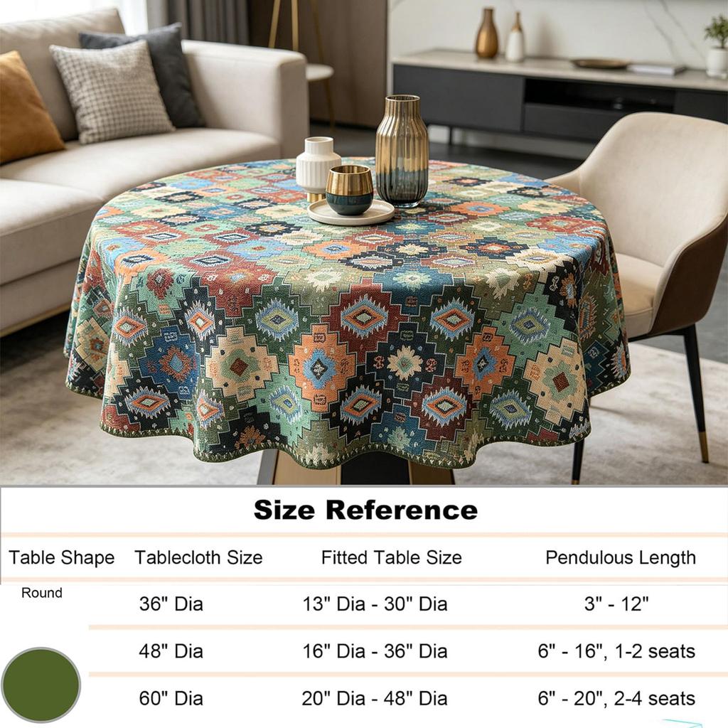 Dining Kitchen Party Event Family Gathering Small Round Cotton Tablecloth