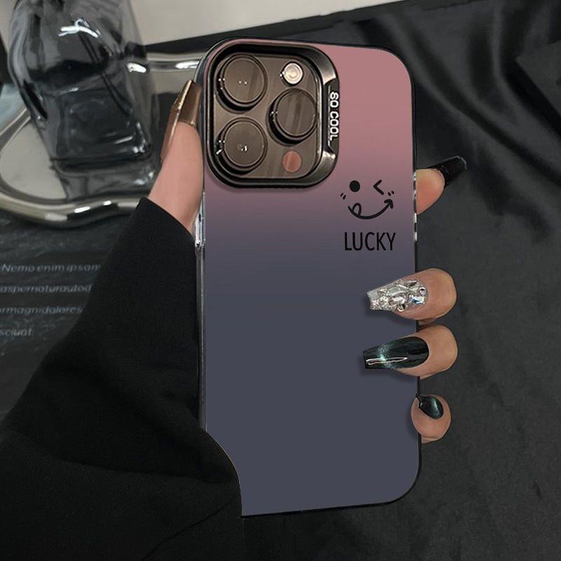 Gradual change smiley face applies to Apple 11promax mobile phone case iPhone11plus lucky 11 creative 11 trend 11
