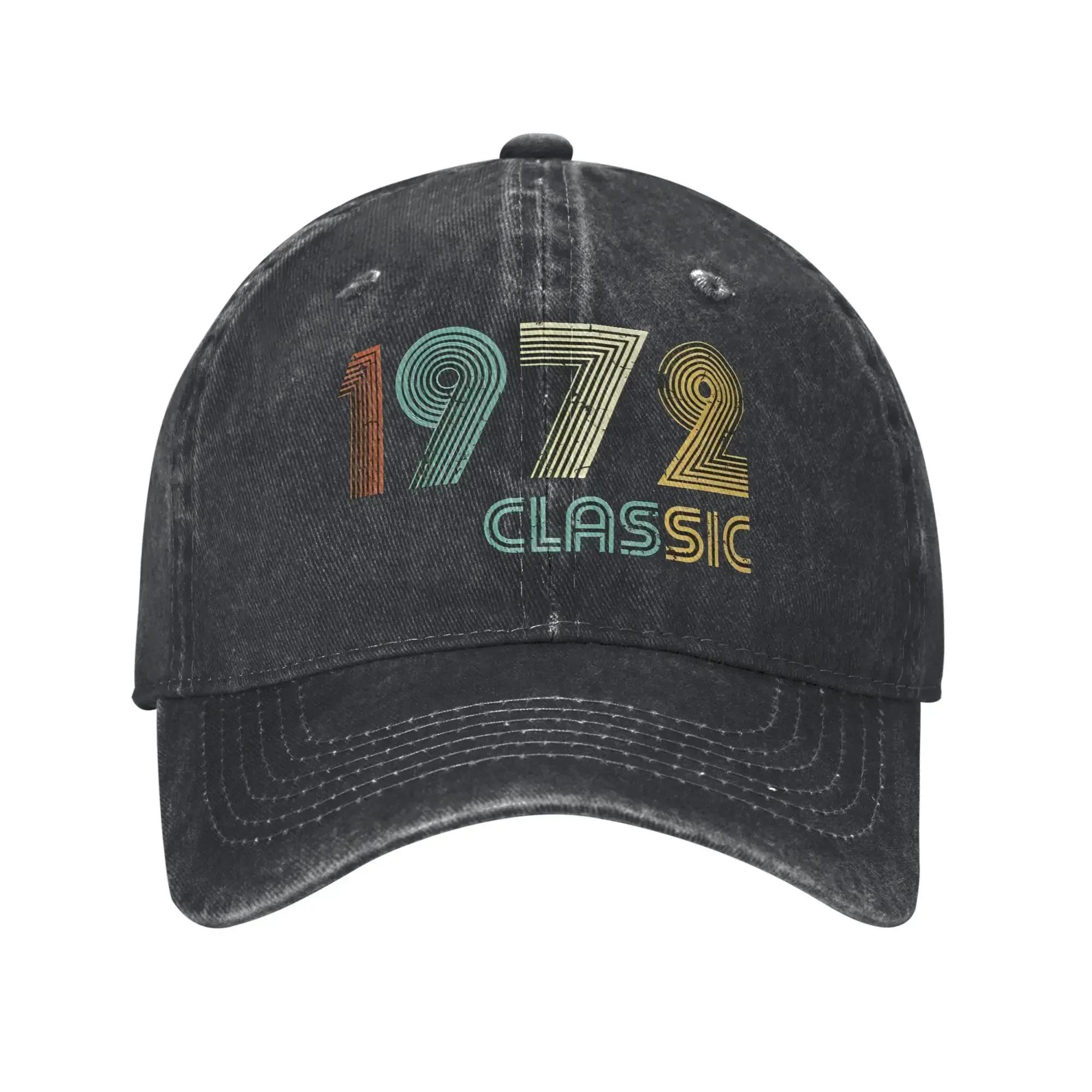 

1972 52nd Birthday Gift Casual Baseball Cap Summer Trucker Hat SunProof Kpop Rock Snapback Cap Unisex Adult Stylish Baseball Caps One Size