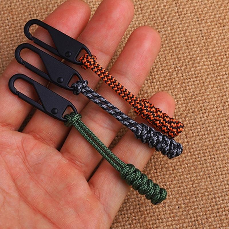 5lots Colorful Detachable Zippers Sliders Cord Outdoor Bag Zippers Pull Head for Outdoor Backpacks Use