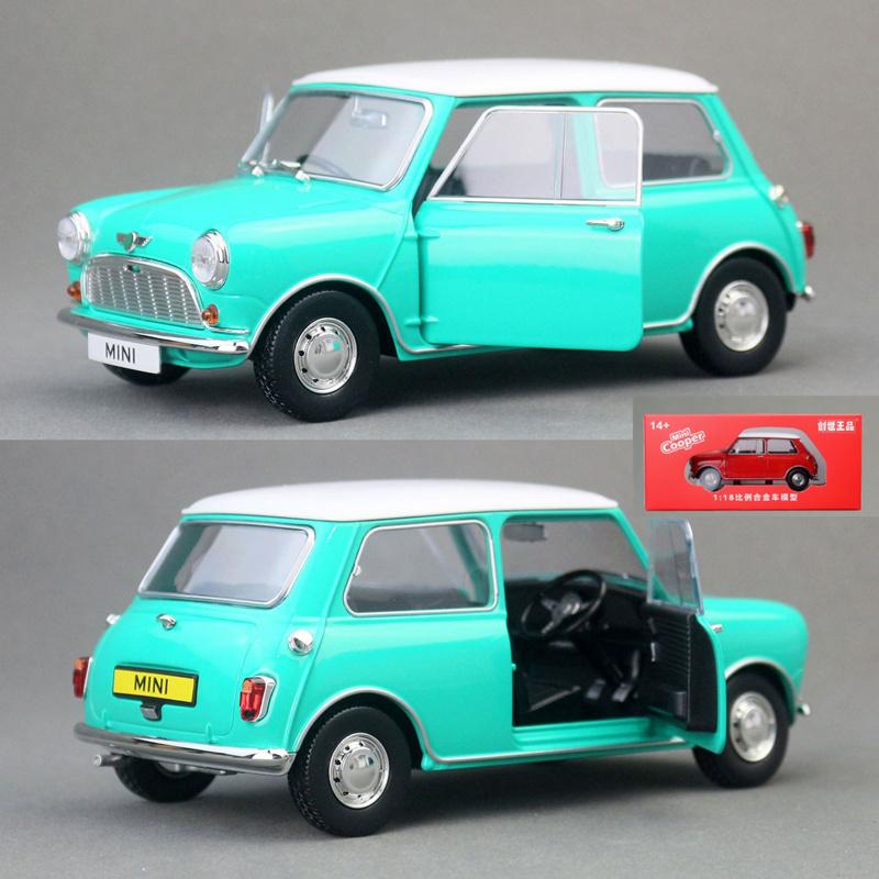 1:18 Morris Mini Minor Cooper 1959 Alloy Classic Old Car Model Diecasts Metal Retro Vehicles Car Model High Simulation Kids Gift