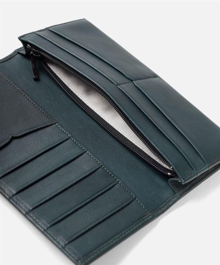 Claude II Sheepskin Flap Long Wallet for Men [TAKEO KIKUCHI] (Green) No.790605