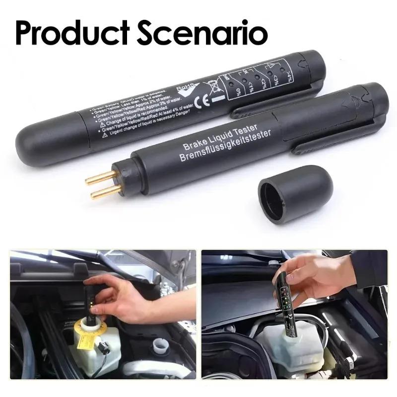 Test Pen For Car Brake Oil 5 LED Indicator Display Battery Testers Accurate Oil Quality Check Pen Car Testing Tools
