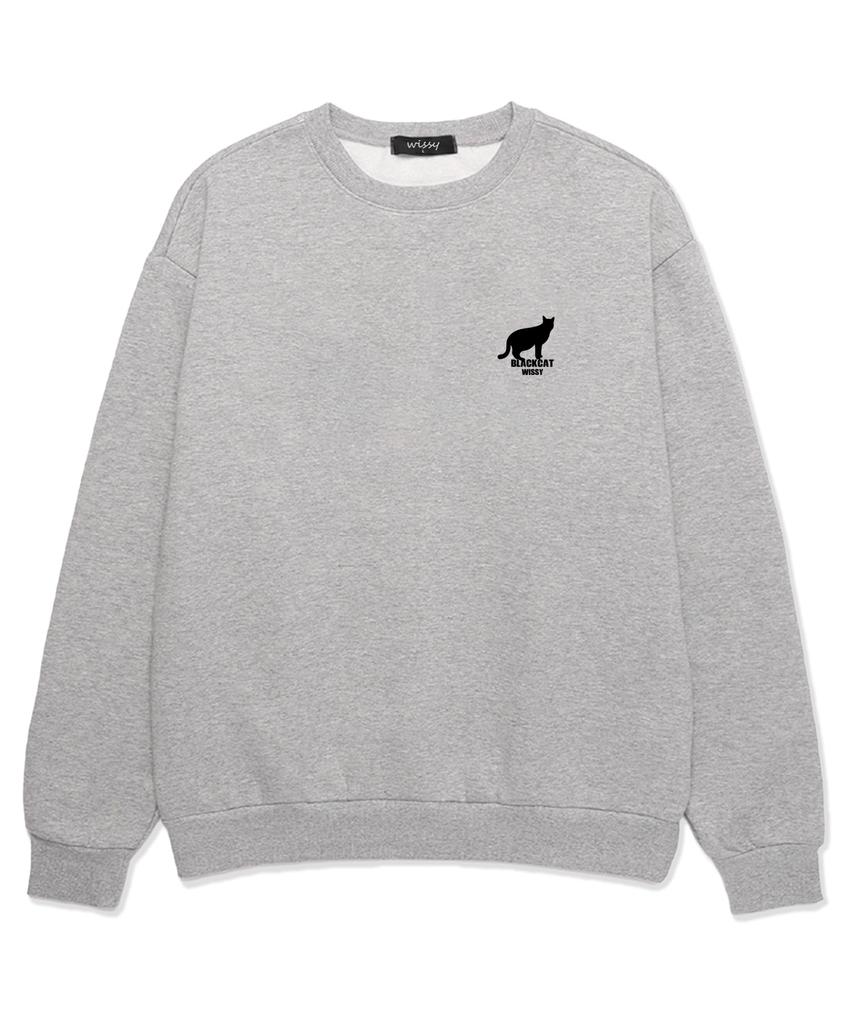 Wissi Black Cat Sweatshirt (Wls022) Melange Grey (Type B)