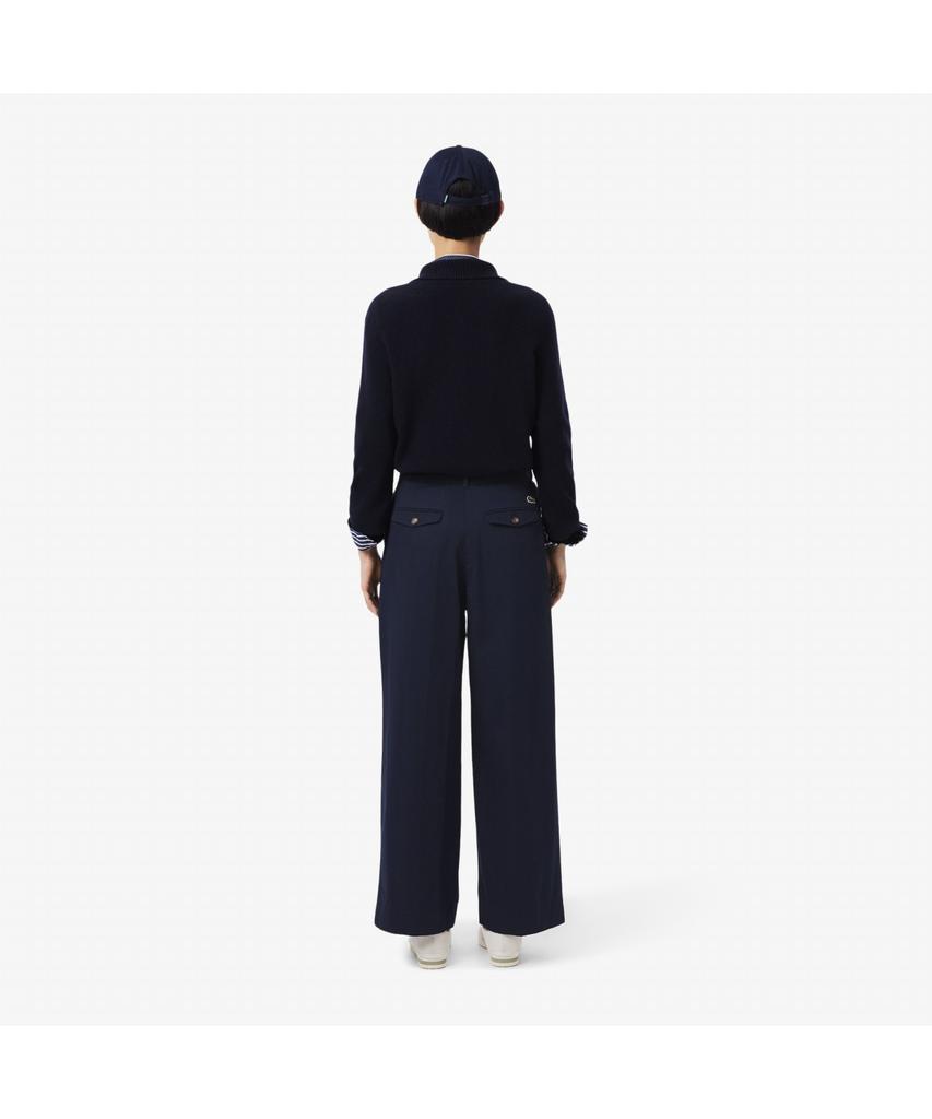 LACOSTE Women'S Wide Fit Chino Tuck Pants Hf2445-55N 166