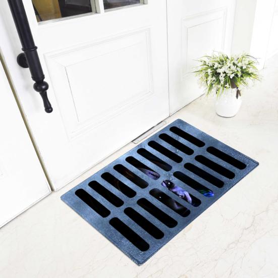 

Коврик с сильным водопоглощением, полиэстер, крышка люка, серия Хэллоуина, гримаса, напольный коврик для ежедневного использования