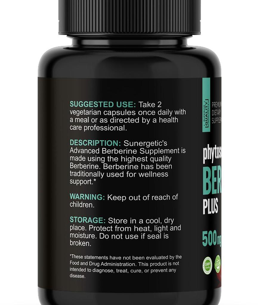 Berberine Phytosome Plus 500 mg / Berberin Fytosom Pluss 500 mg, 60 Kapsler