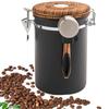 1.8L Coffee Canister Stainless Steel Coffee Bean Vacuum Sealed Tank with Date Tracker Coffee Bean Tea Nut Storage Sealed Cans