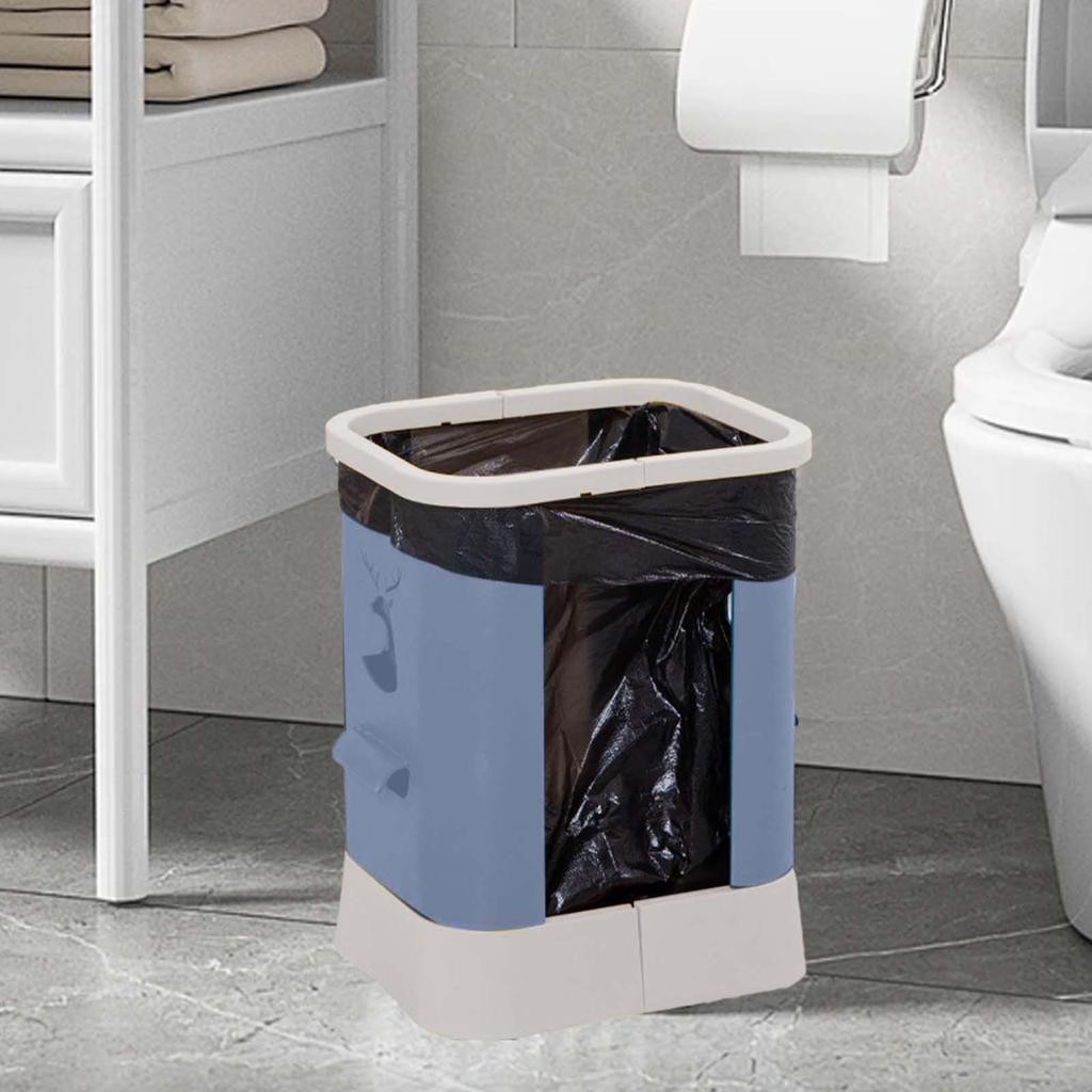 Rubbish Bin Plastic Small Trash Can Wastebasket Garbage Container Bin For Bathroom Bedroom Kitchen Home Office Trash Can Dustbin