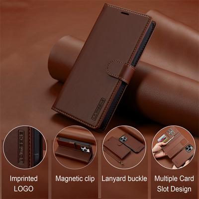 Funda de Cuero Magnética Retro de Alta Calidad 2 en 1 con Tapa abatible para iPhone 16 15 14 13 12 11 XR XS/Samsung S24 Ultra S23 FE A55 A54 Cartera Cubierta para Tarjetas Funda para Teléfono
