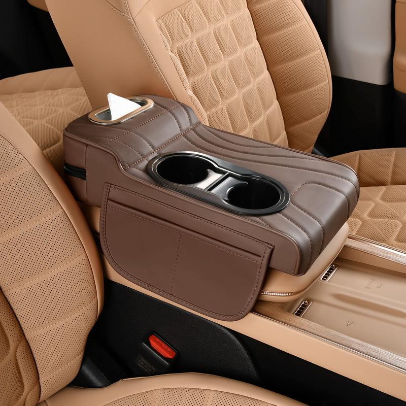 Car Center Armrest Box Elevator Pad Multi-Function Four-In-One Vehicle Tissue Box Cup Holder auto accessories