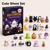 24 Days Halloween Countdown Advent Calendar with Spooky Ghost Figurines for Home Living Room Decor Party Gifts